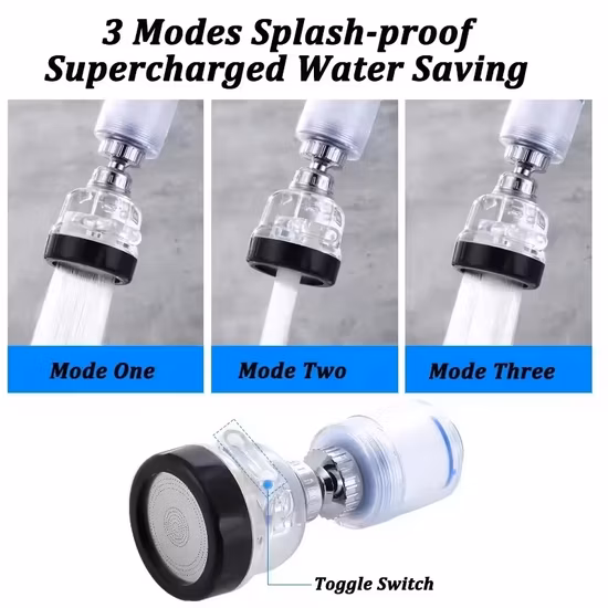 360 Rotatable Water Saving Faucet Aerator Moveable Faucet Extender